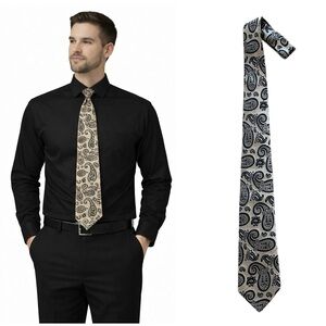 Gallieni Silk Paisley Patterned Tie - Italy
🔥% bundle of 3, 5, 10, 15 or 20 ties